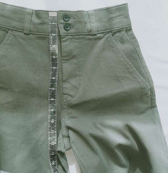 Everlane Organic Cotton Wide Leg Pant Size 2 Green Comfort Utility Straight Leg - Picture 7 of 11